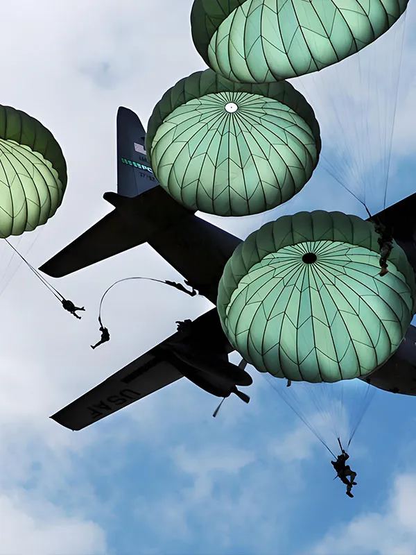 Correas/cintas de paracaídas de la Fuerza Aérea