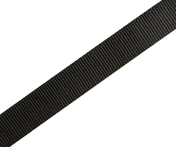 Correa/cinta RPET de plástico reciclado de especificaciones militares (mil-spec) negro de 25mm